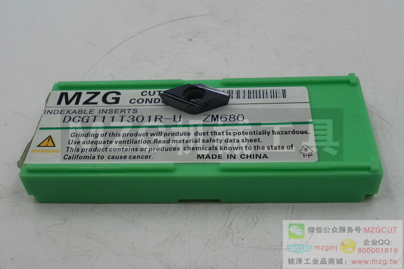 MZG品牌车削刀片,不锈钢精密加工用车刀片DCGT11T301R-U ZM680D 图片价格